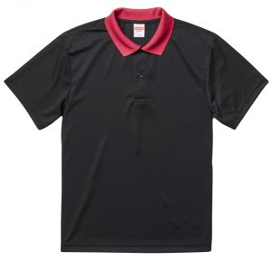 4.1オンスドライアスレチックのポロシャツ(ブラック/トロピカルピンク)