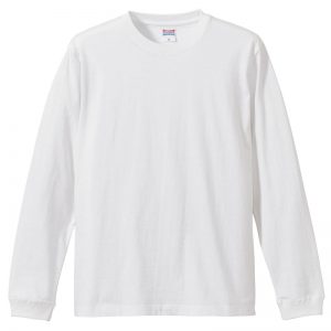 5.6オンスロングスリーブTシャツ(ホワイト)