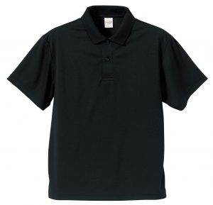 4.1オンスドライアスレチックのポロシャツ(ブラック)