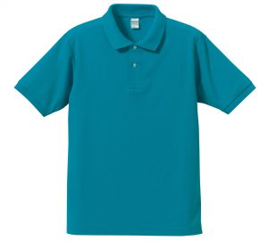 5.3オンスドライカノコのポロシャツ(ターコイズブルー)