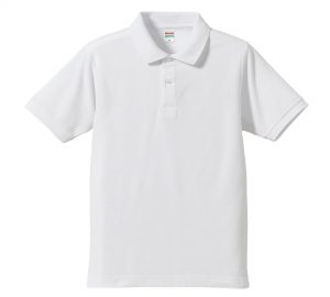 5.3オンスドライカノコのポロシャツ(ホワイト)