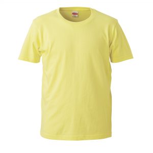 5.0オンスレギュラーフィットTシャツ (ライトイエロー)