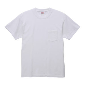5.6オンスハイクオリティーTシャツ(ポケット付/ホワイト)