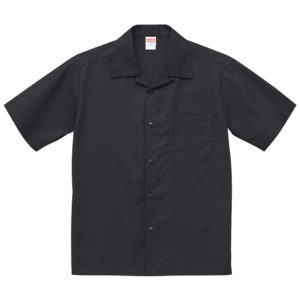 T/C オープンカラーシャツ(ブラック)