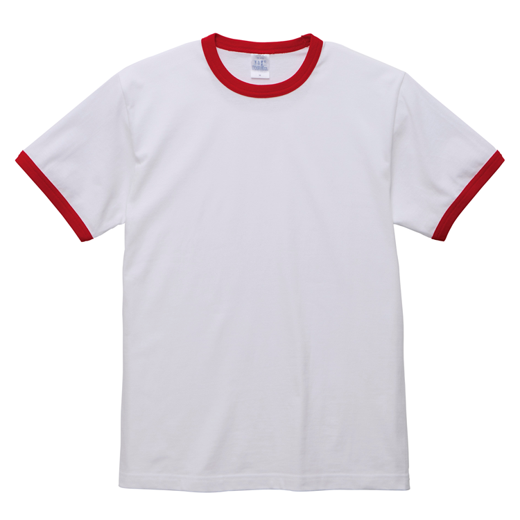 5.6オンスリンガーTシャツ(ホワイト/レッド)