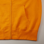 10.0オンスのスウェットフルジップパーカ(オレンジ)の裾元