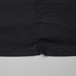 T/C生地のオープンカラーロングスリーブシャツ（ブラック）の側面の裾画像