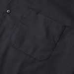 T/C生地のオープンカラーロングスリーブシャツ（ブラック）の胸ポケット画像