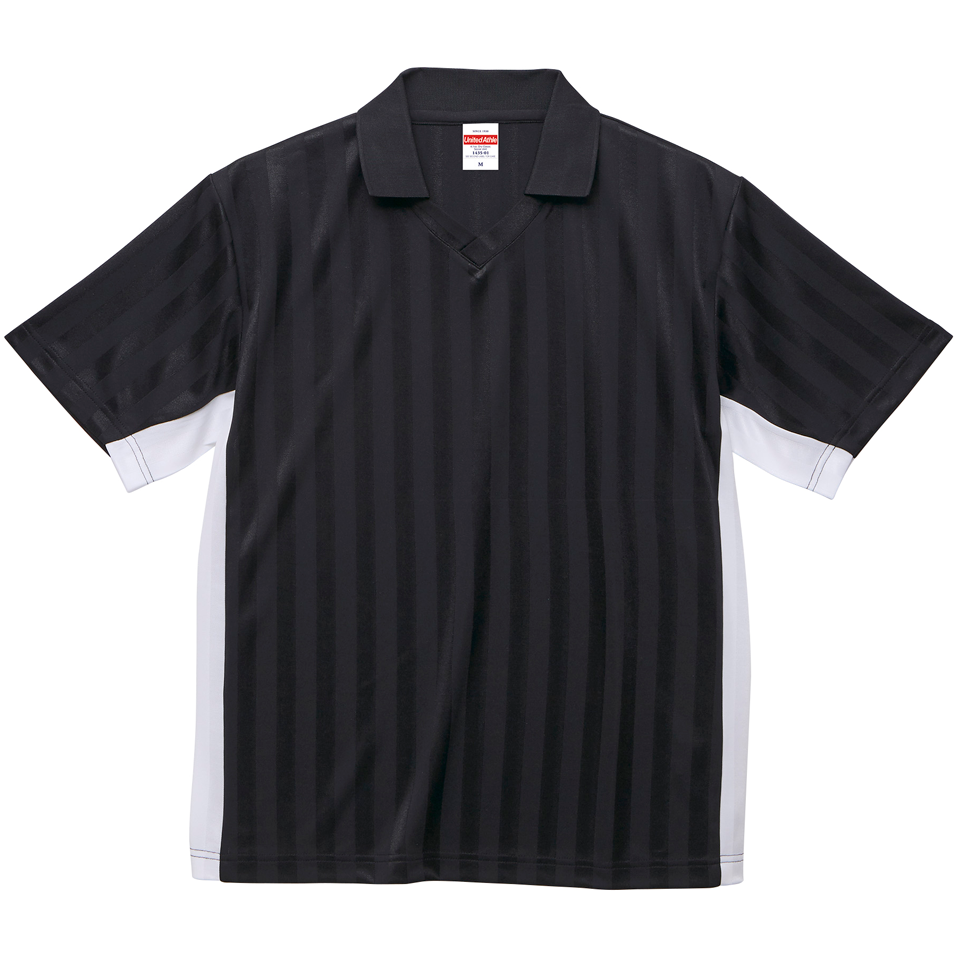4.1オンスドライ素材のクラシックサッカーシャツ(ブラック/ホワイト)