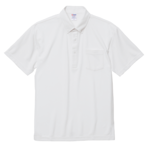 4.7オンスのスペシャルドライカノコ生地のポロシャツ(ホワイト)