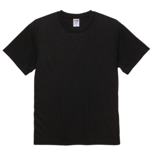 5.6オンスのドライコットンタッチ生地のTシャツ(ブラック)