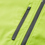 マイクロリップストップ素材のスタンドジャケット(ライムエイド)のチャック画像