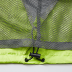 マイクロリップストップ素材のスタンドジャケット(ライムエイド)の裾画像