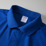 4.7オンススペシャルドライカノコ生地のポロシャツ(コバルトブルー)の襟元