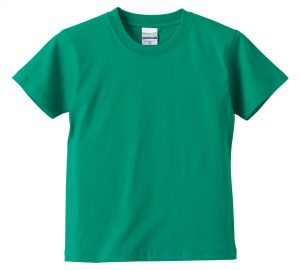 5.6オンスハイクオリティーTシャツ、90~160cmサイズ(グリーン)