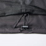 マイクロリップストップ素材のジップジャケット(ブラック)の裾画像