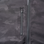 マイクロリップストップ素材のジップジャケット(ウッドランドブラック)のチャック画像