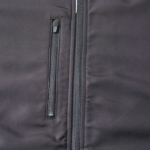 マイクロリップストップ素材のフードインジャケット(ブラック)のチャック画像