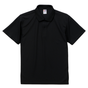 4.7オンススペシャルドライカノコ生地のポロシャツ(ブラック)