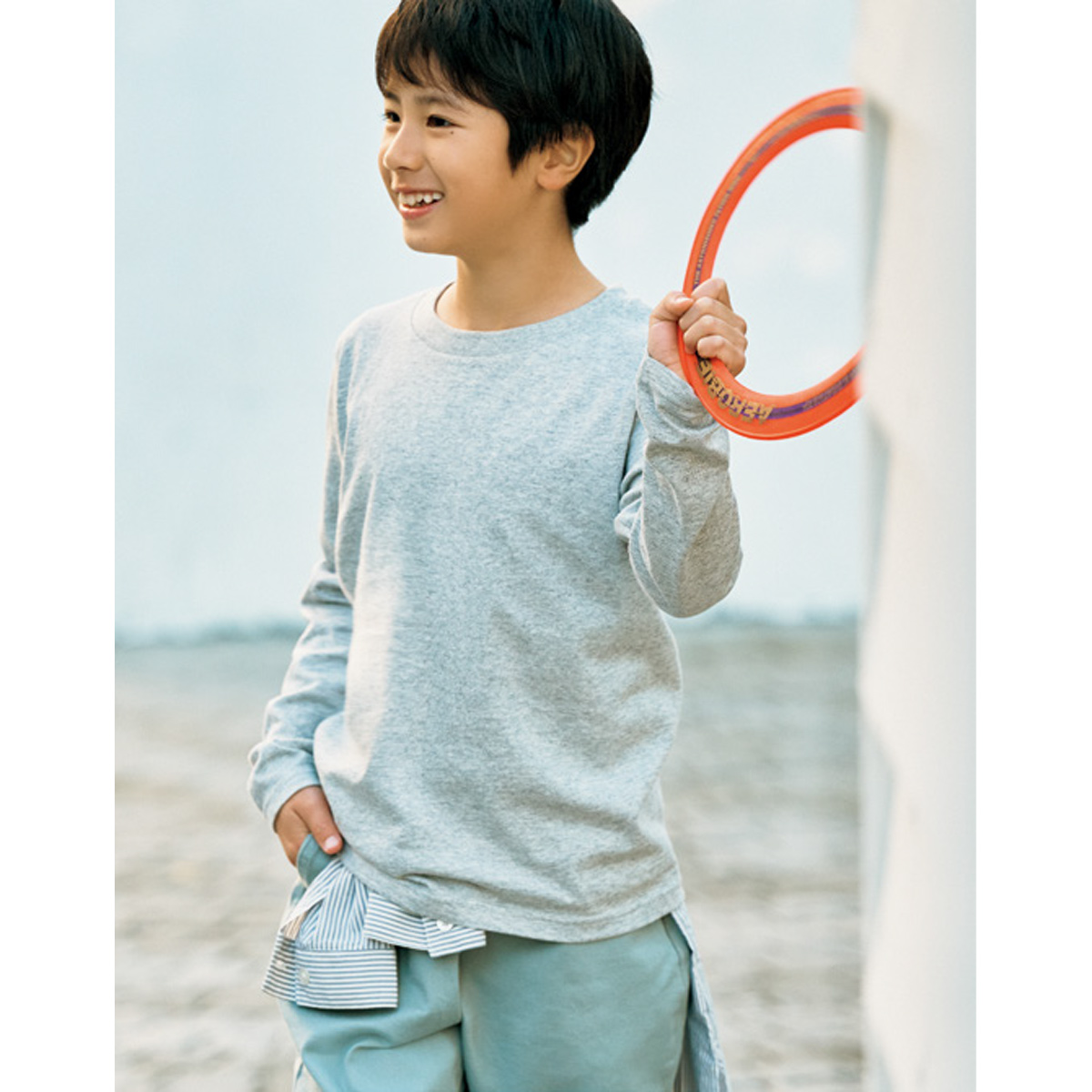 身長125cm 130サイズ/003杢グレー着用